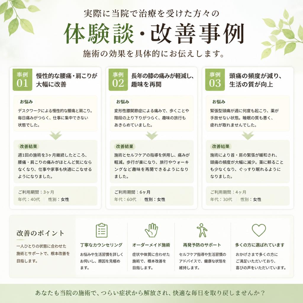 患者様の改善事例