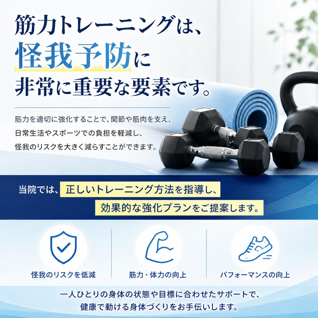3. 筋力トレーニングで強い体を作る