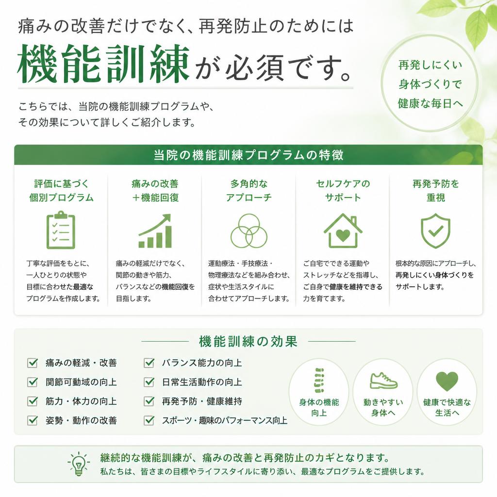 機能訓練で強い身体を作る