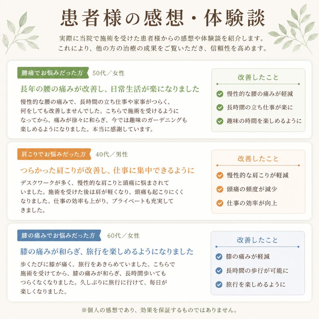 患者様の声