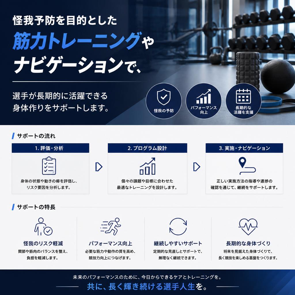 怪我予防に向けたトレーニングメニュー