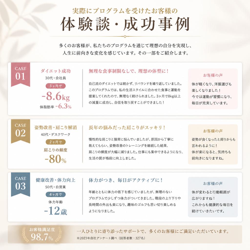 成功事例とお客様の声