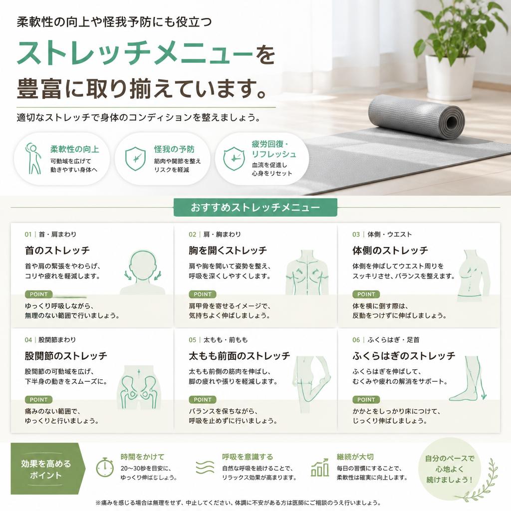 ストレッチメニューのご紹介