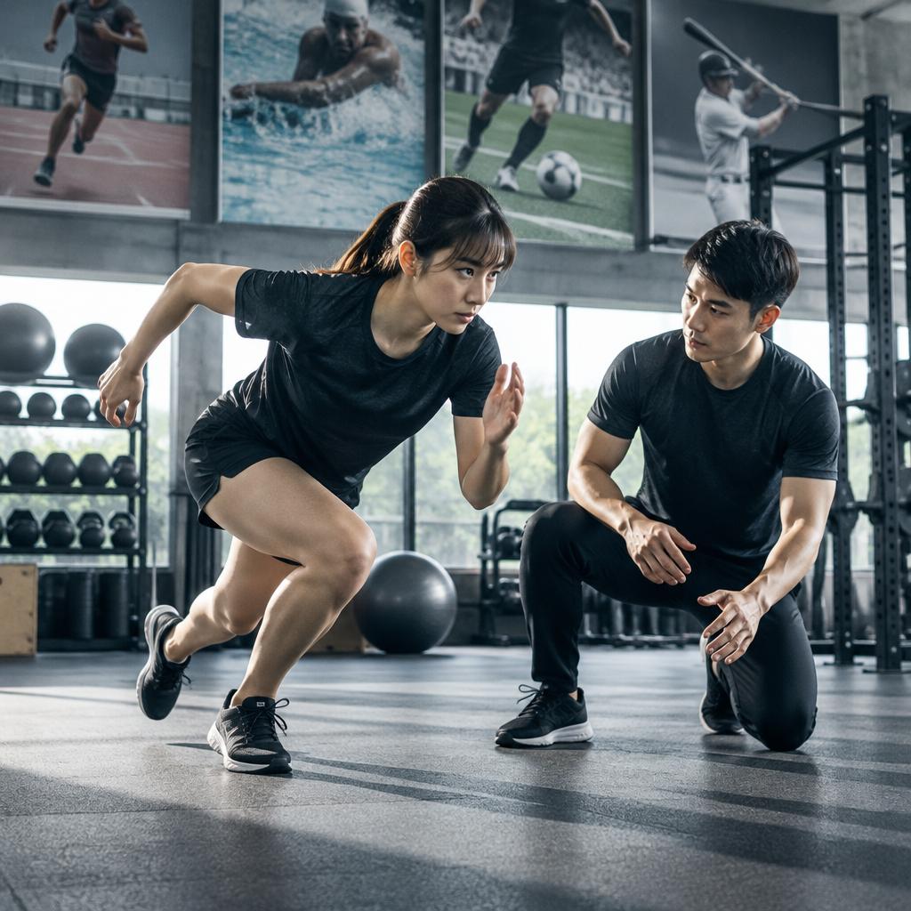 競技力を伸ばすなら、鍛え方から変える。スポーツトレーナー経験を持つスタッフと、あなたの競技に合わせたパーソナルトレーニングを。