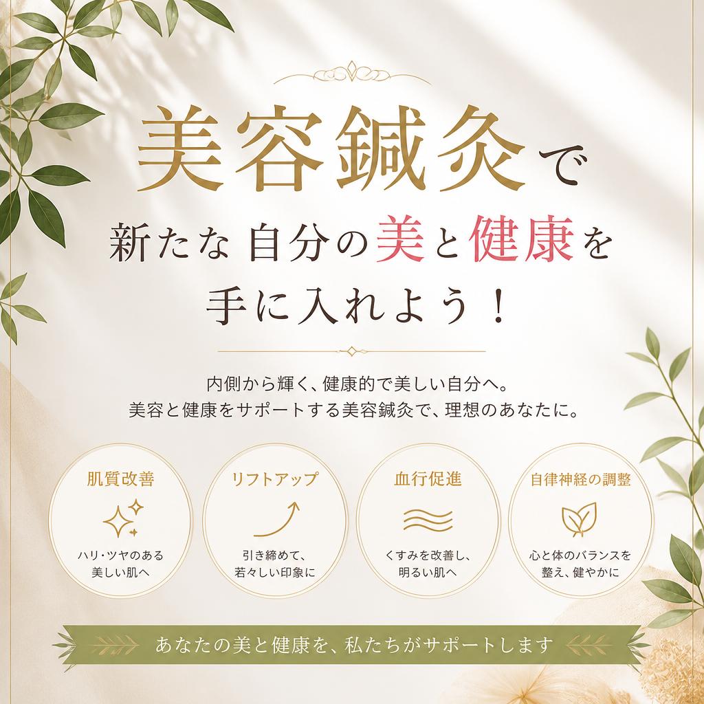 美容鍼灸で新たな自分の美と健康を手に入れよう！