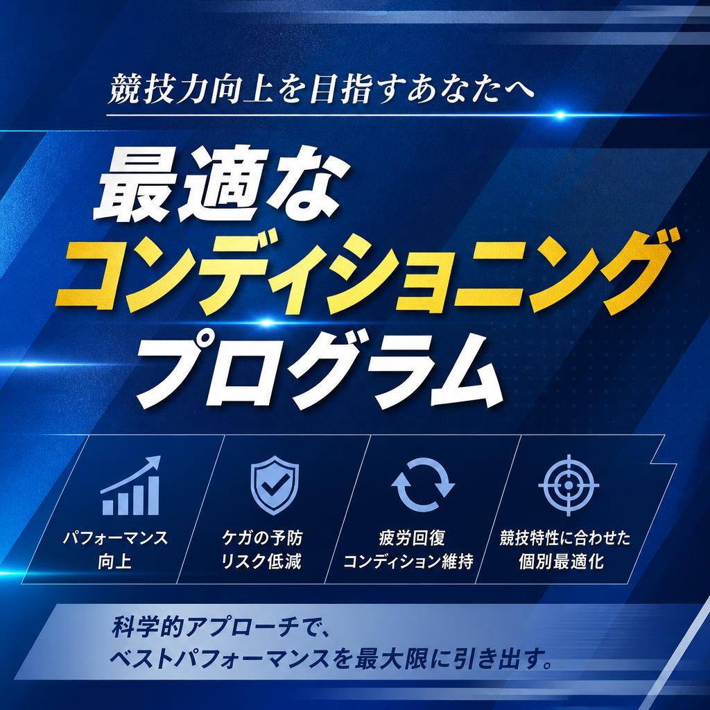 競技力向上を目指すあなたへ、最適なコンディショニングプログラム