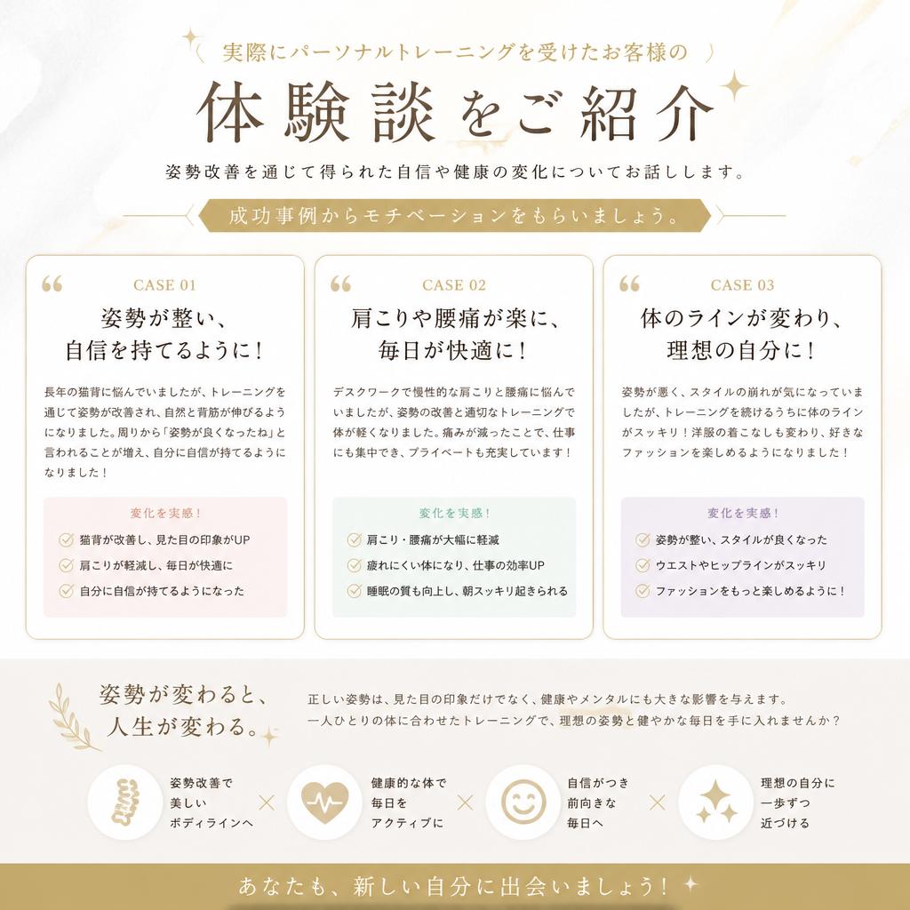 体験者の声:劇的な変化を実感!