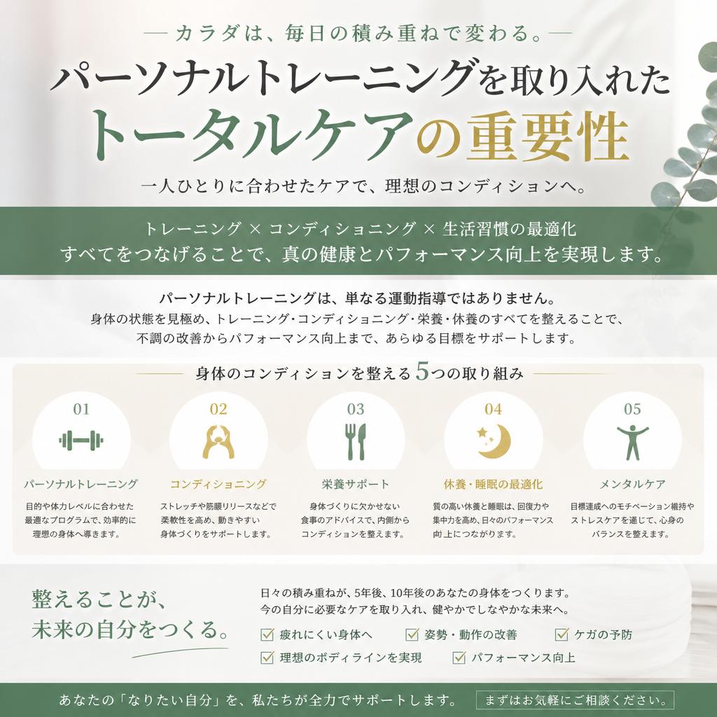 パーソナルトレーニングとの連携