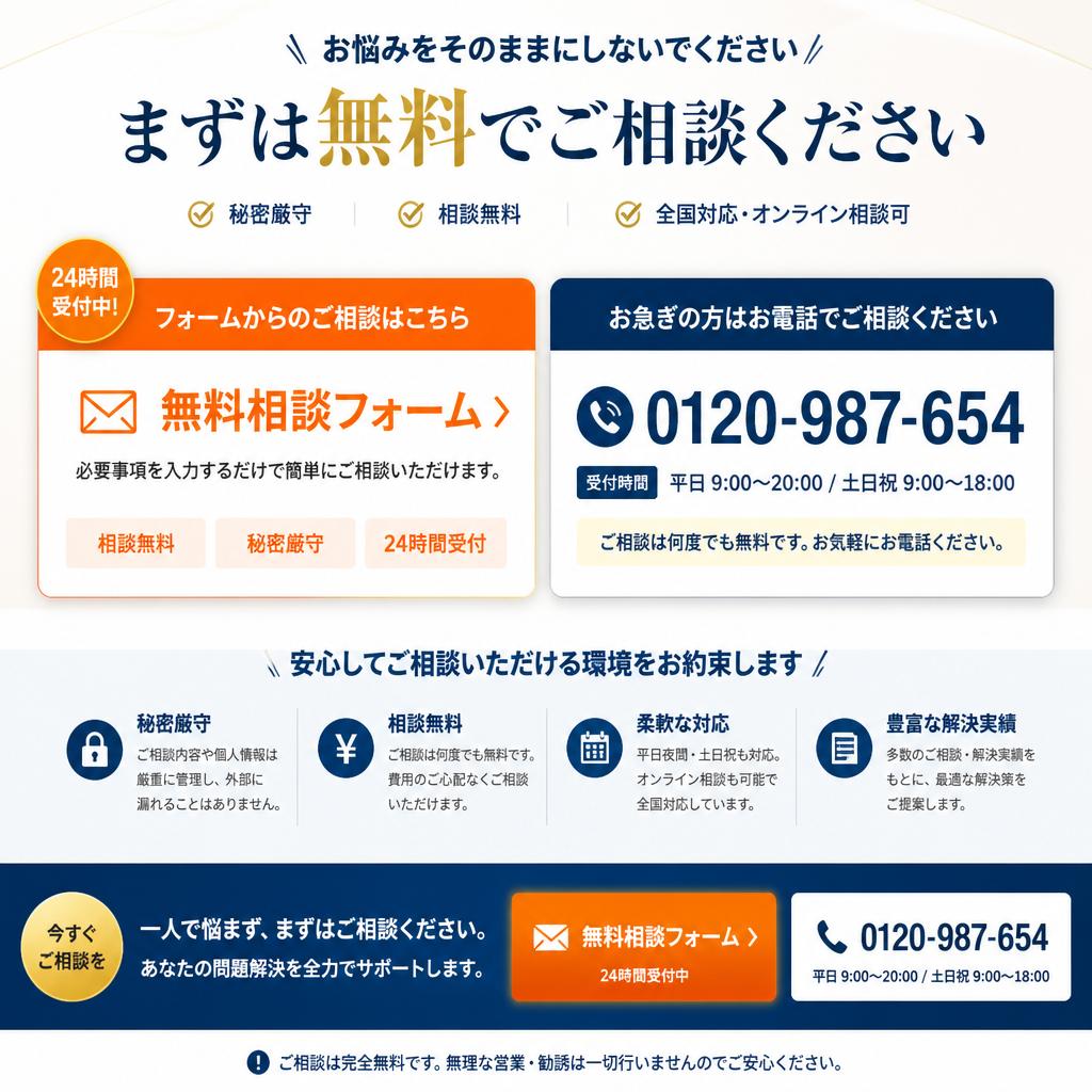 今すぐご相談を！
