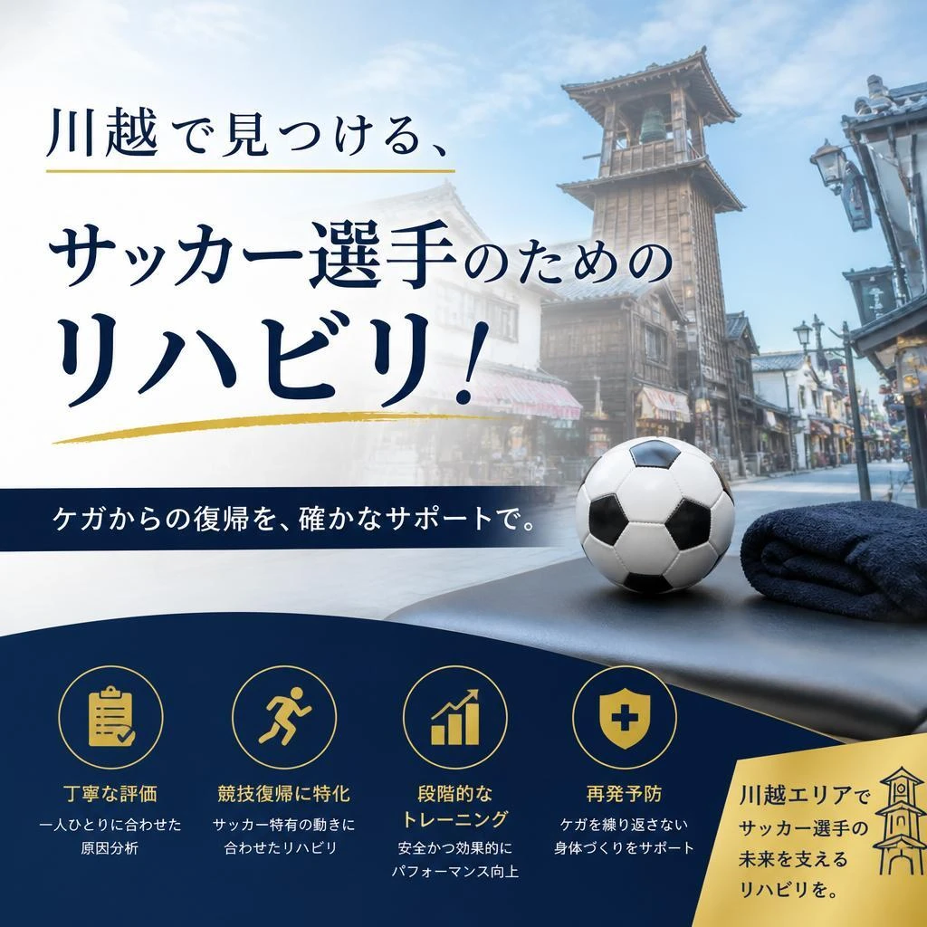 川越で見つける、サッカー選手のためのリハビリ！