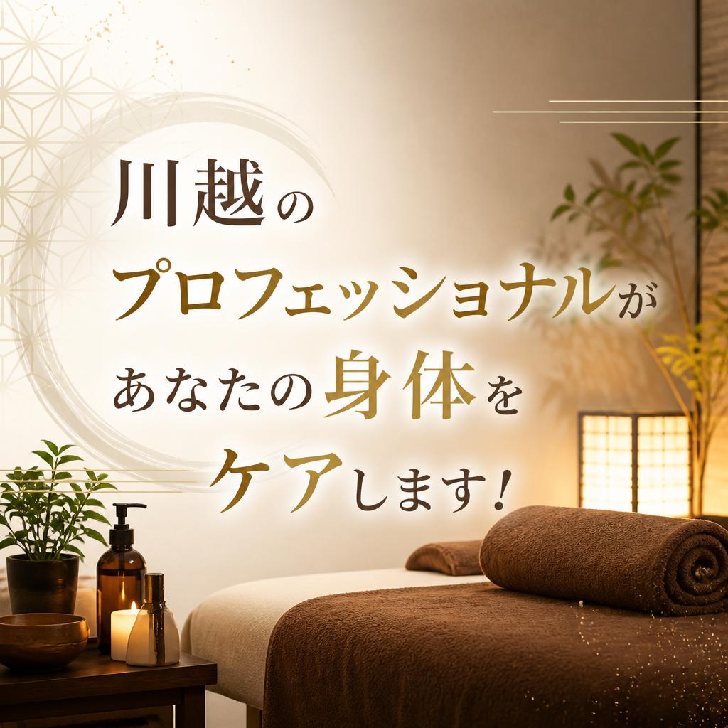 川越のプロフェッショナルがあなたの身体をケアします！