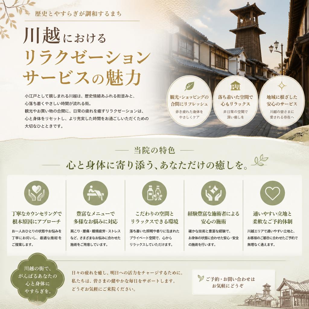 川越のリラクゼーションとは？