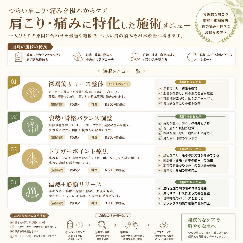 施術メニューの紹介