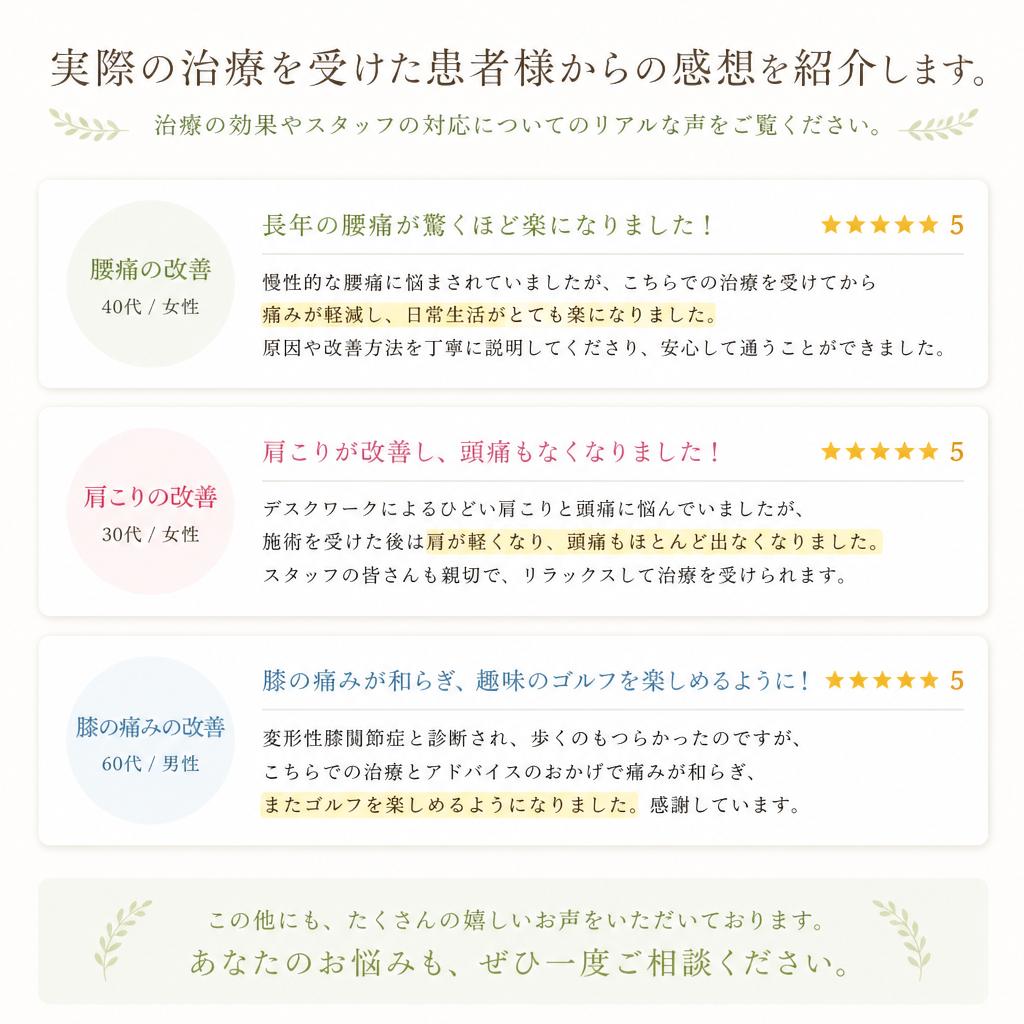 患者様の声