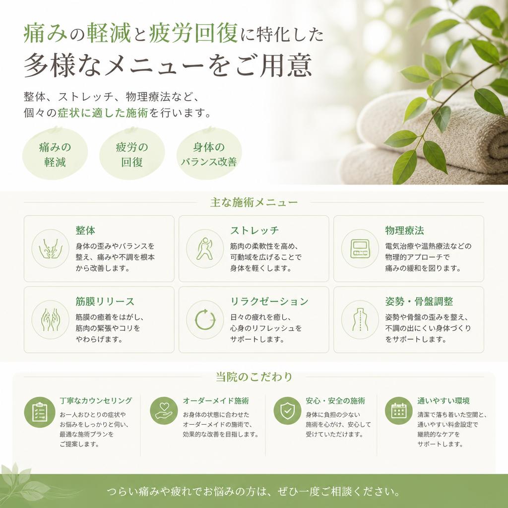 当院のリハビリメニュー
