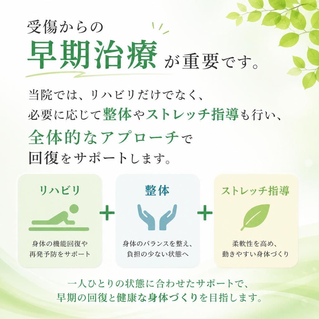 交通事故の怪我に対するトータルサポート