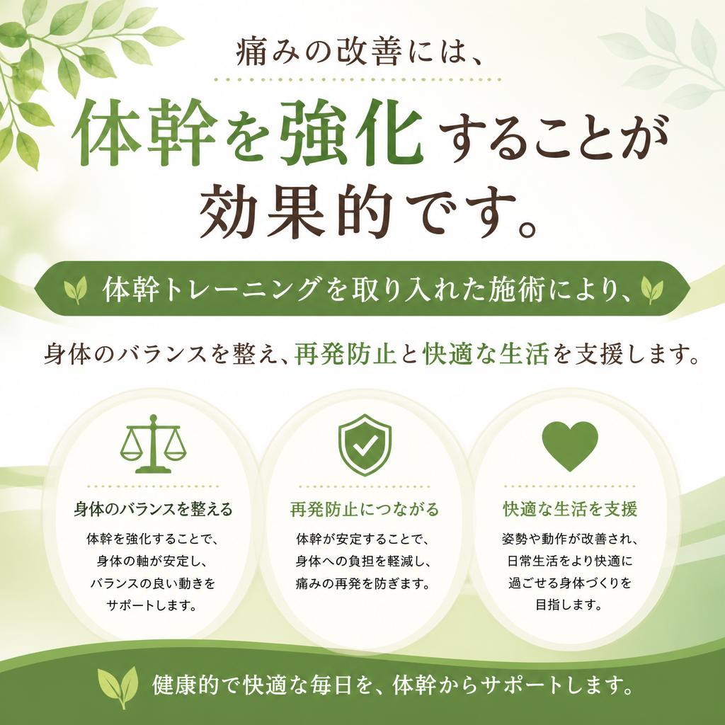 体幹トレーニングで根本からの改善