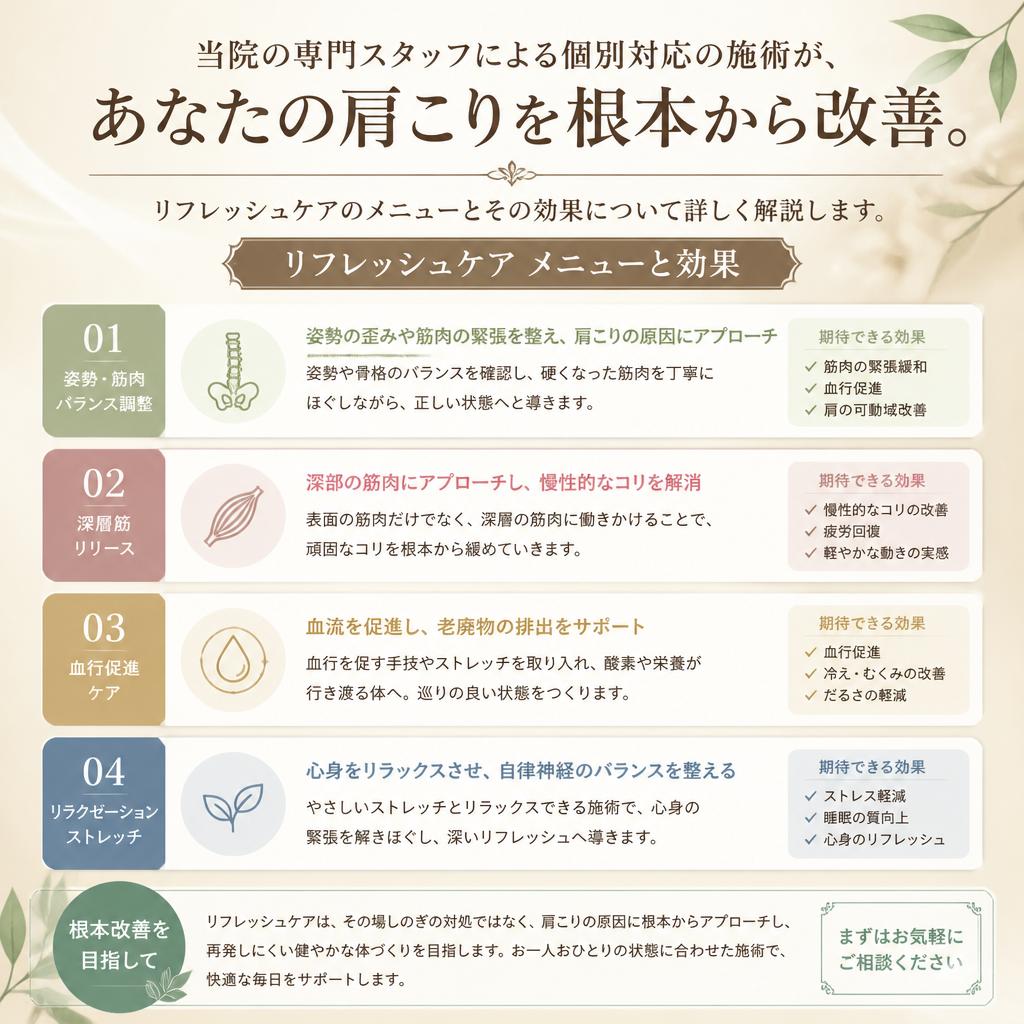 あなたに最適なリフレッシュケア