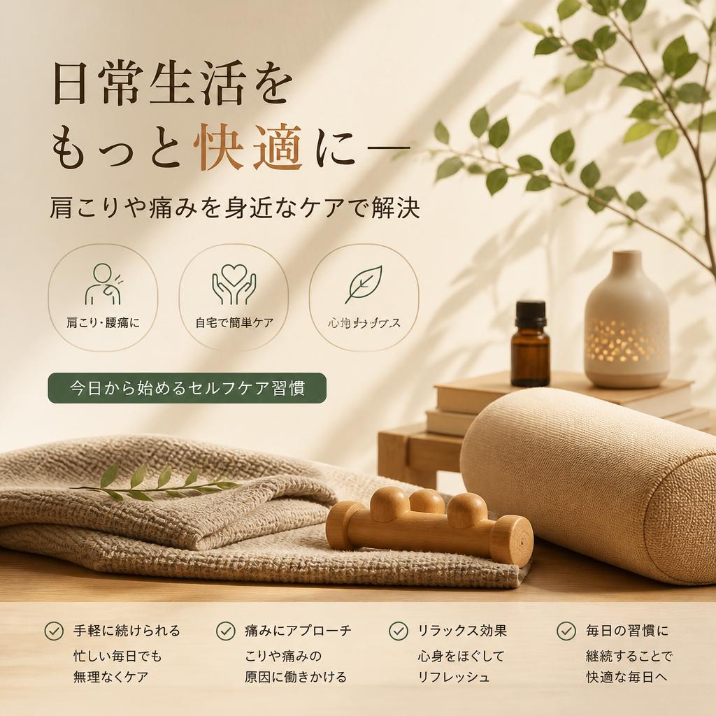 日常生活をもっと快適に—肩こりや痛みを身近なケアで解決